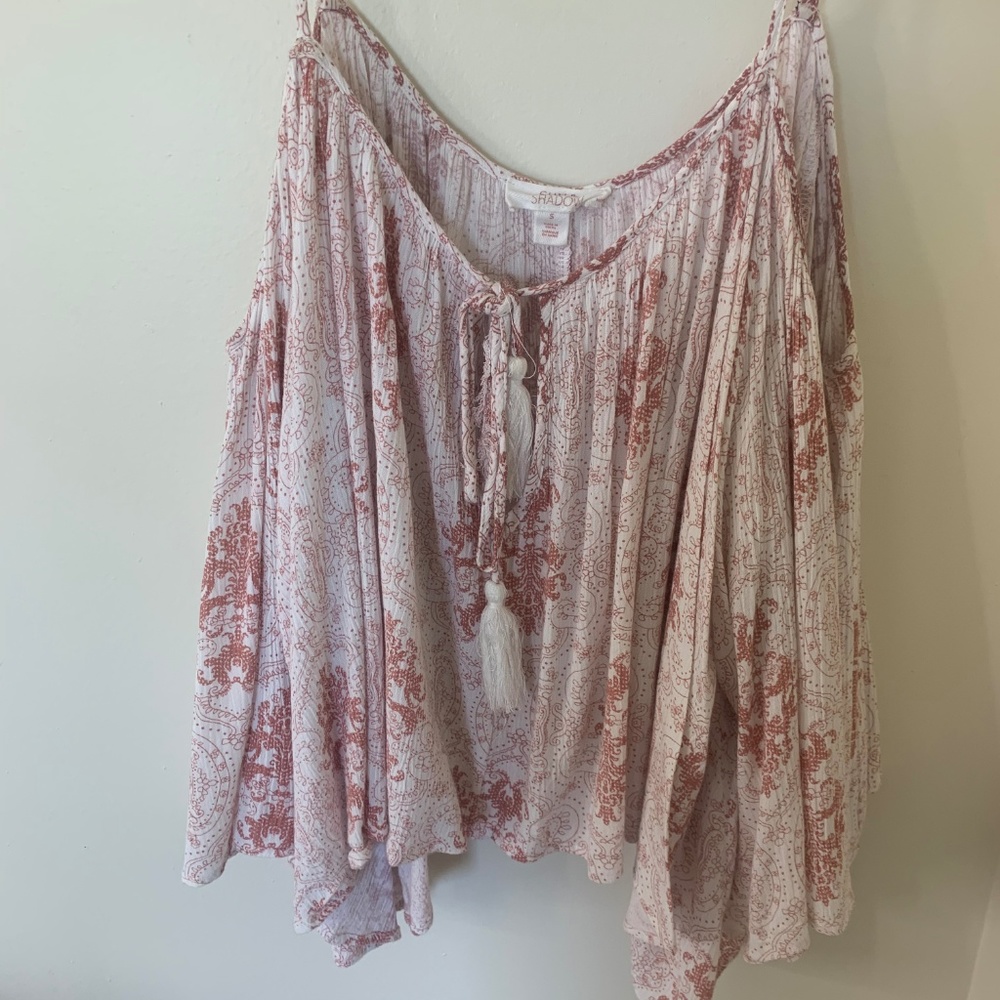 Pink Floral Boho Top